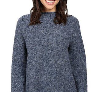 Pendleton Pria Chunky Textured Blue Wool Pullover Sweater